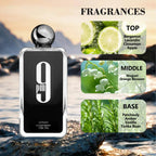 Afnan 9 AM for Unisex  Eau De Parfum 9 PM Long-lasting Pheromone Fragrance for Men and Women High Quality Cologne Perfume 3.4Oz
