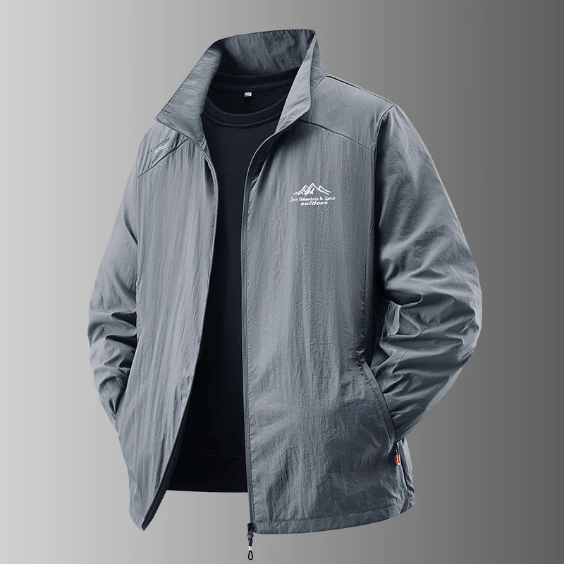 2025 Men's Summer Sun Protection Jacket Ultra-Light Thin Skin-Friendly Breathable UV Proof Fishing Ice Silk Sunscreen Coat
