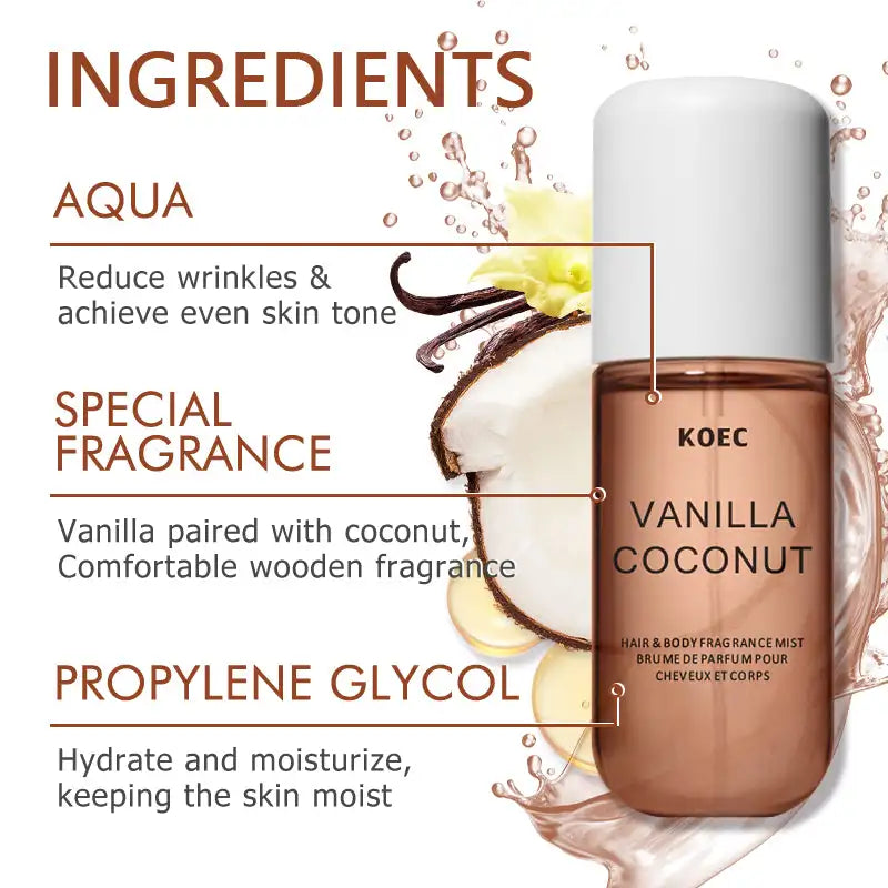 KOEC Vanilla & Coconut Fragrance Mist Perfume