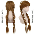 Braided Brown Cosplay Wig for Synthetic Anna Wigs Cosplay Party Wig Peluca De Princesa Princess Wig for Halloween Christmas