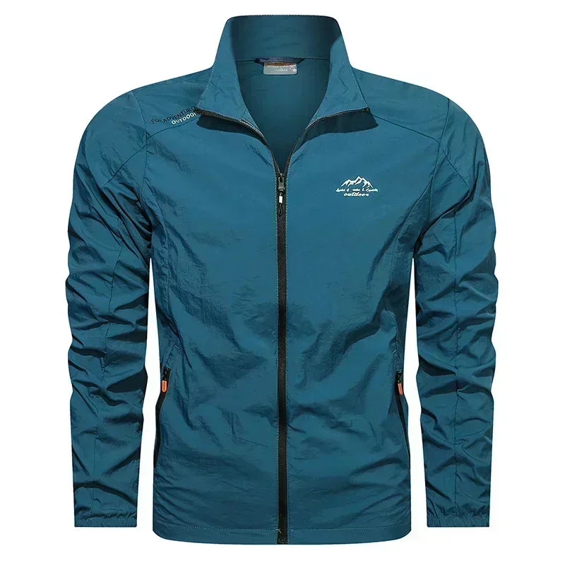 UPF100+ Men Summer Windbreaker Zip Pockets Uv Sun Protection Jackets Breathable Ultra-light Clothes Outdoor Skin Thin Coats Camp