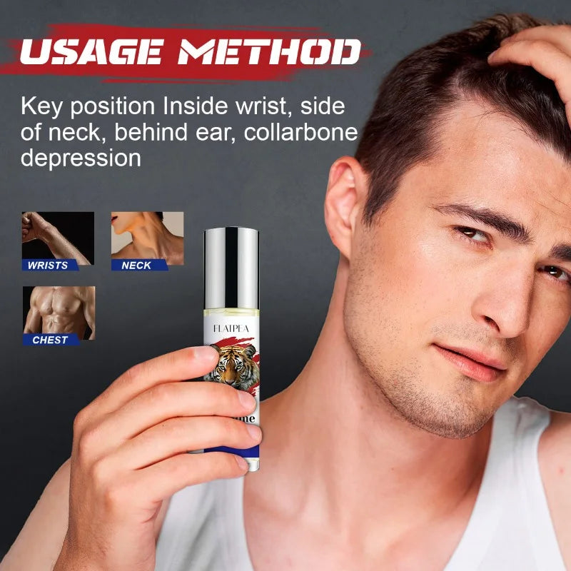 10ML Wild Men's Perfume Fresh Woody Fragrance Eau De Toilette  Opposite Sex Dating Fragrance Travel-Size Perfumes Rollerball Oil