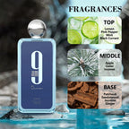 Afnan 9 AM for Unisex  Eau De Parfum 9 PM Long-lasting Pheromone Fragrance for Men and Women High Quality Cologne Perfume 3.4Oz