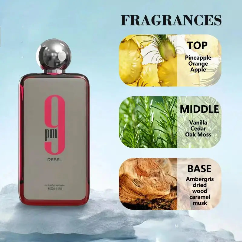 Afnan 9 AM for Unisex  Eau De Parfum 9 PM Long-lasting Pheromone Fragrance for Men and Women High Quality Cologne Perfume 3.4Oz