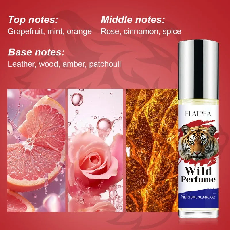 10ML Wild Men's Perfume Fresh Woody Fragrance Eau De Toilette  Opposite Sex Dating Fragrance Travel-Size Perfumes Rollerball Oil