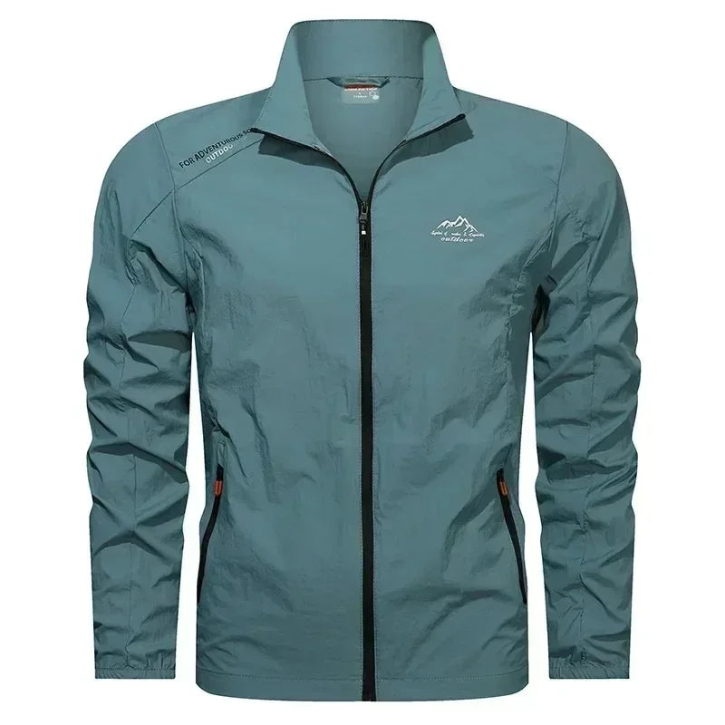 UPF100+ Men Summer Windbreaker Zip Pockets Uv Sun Protection Jackets Breathable Ultra-light Clothes Outdoor Skin Thin Coats Camp