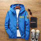 Sunscreen Waterproof FBI Shield Casual Jackets Ultra Light Men's Summer Hooded Jacket Super Thin Windbreaker Packable Skin Coat