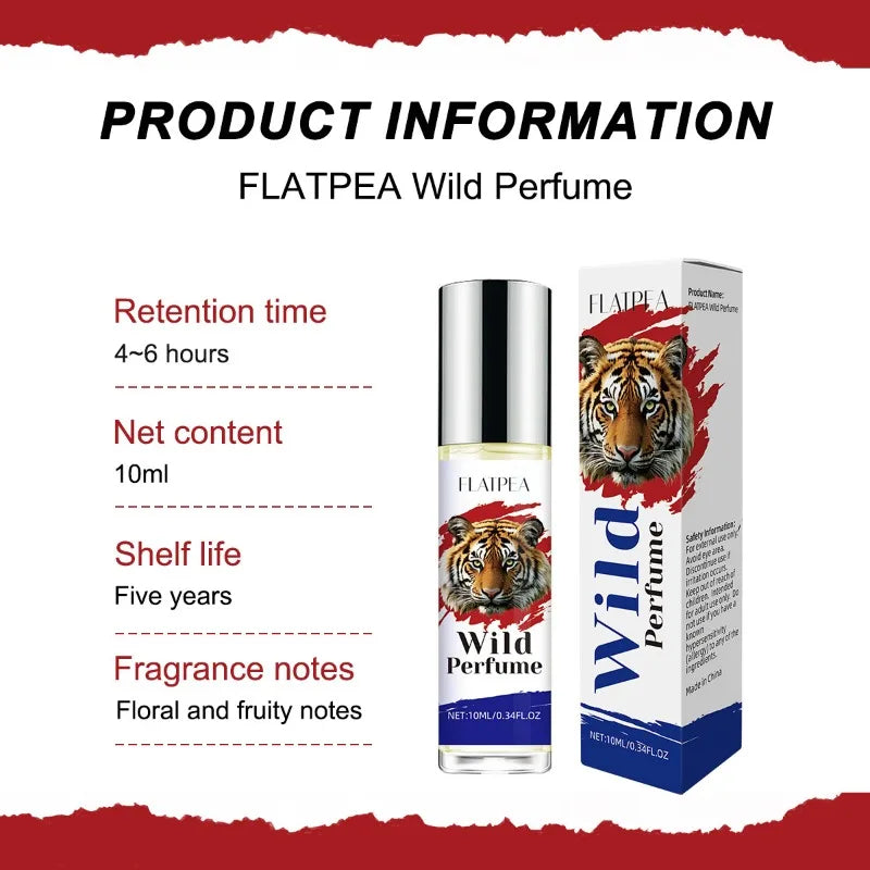 10ML Wild Men's Perfume Fresh Woody Fragrance Eau De Toilette  Opposite Sex Dating Fragrance Travel-Size Perfumes Rollerball Oil