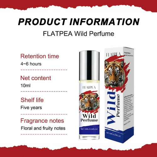 10ML Wild Men's Perfume Fresh Woody Fragrance Eau De Toilette  Opposite Sex Dating Fragrance Travel-Size Perfumes Rollerball Oil
